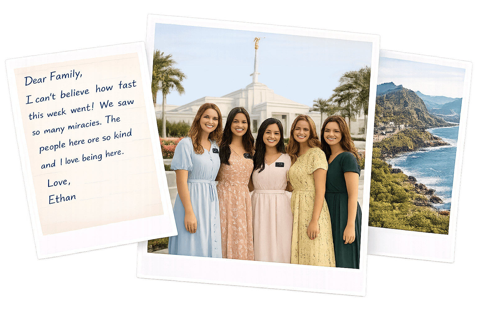 Letters and photos saved as a mission keepsake